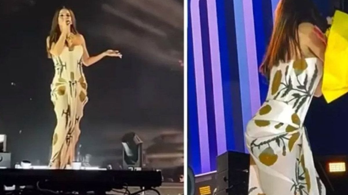 Şarkıcı Simge Sağın’ın sahnedeyken yüzüne telefon fırlatıldı! Ünlü şarkıcı tepki gösterdi