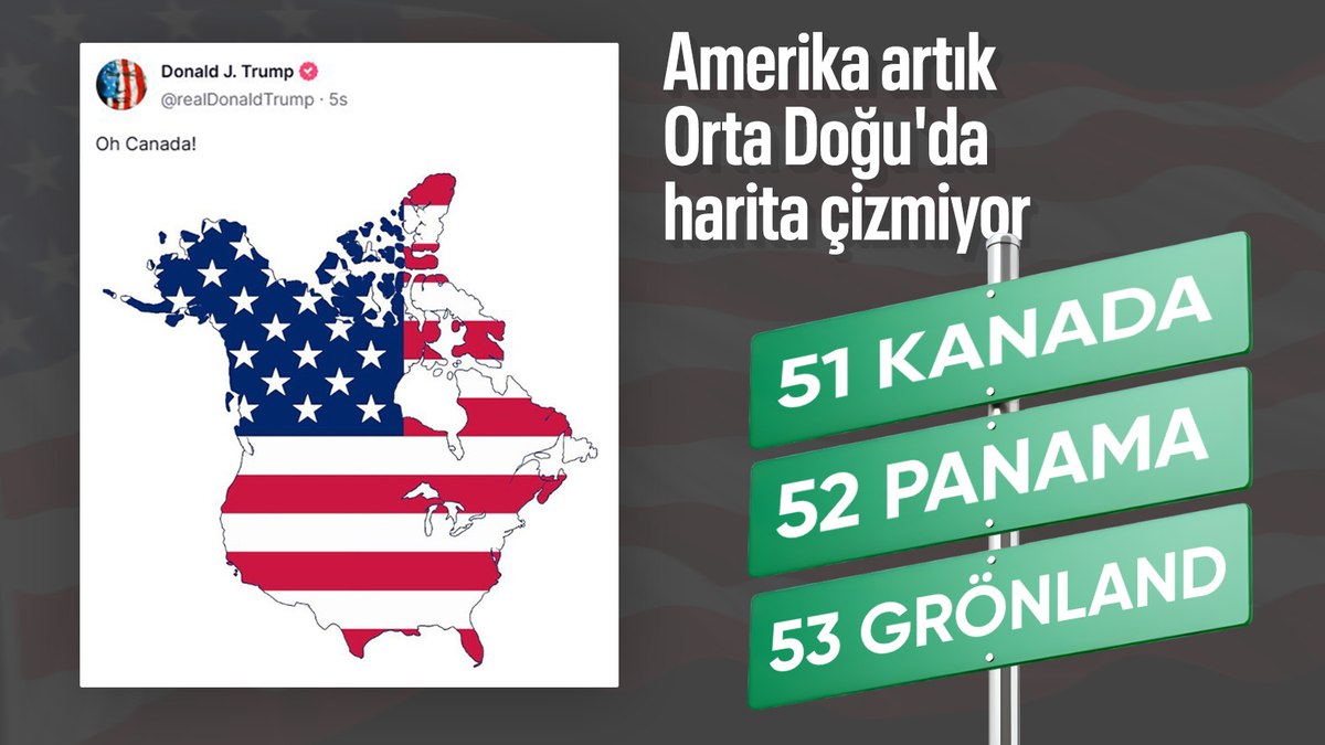 Donald Trump gözünü Kanada’ya dikti: ABD’ye ait olduğunu iddia eden haritayı paylaştı