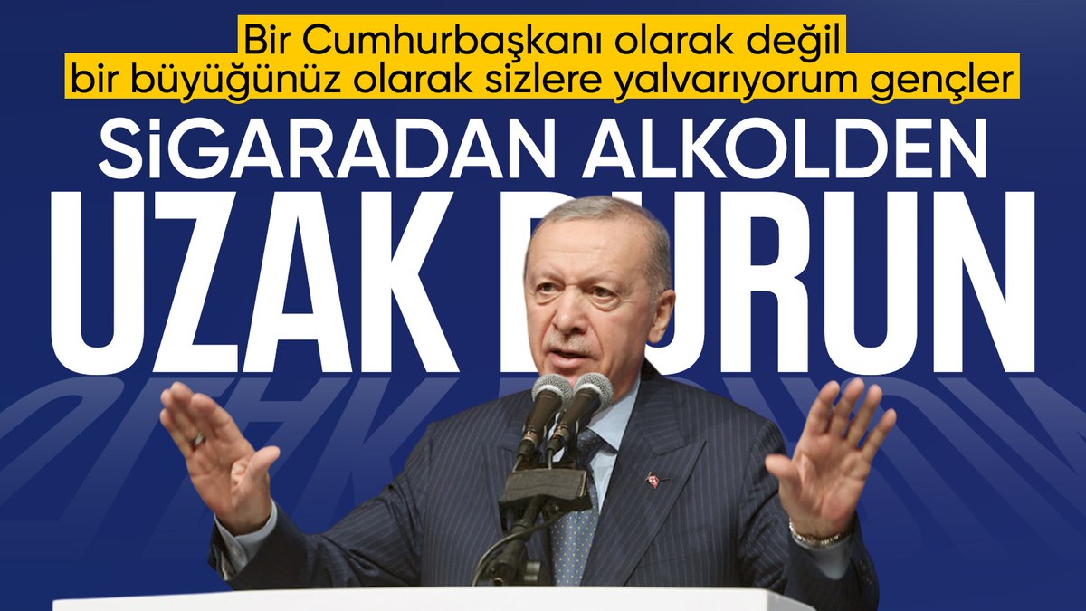 Cumhurbaşkanı Erdoğan, gençlere seslendi: Kötü alışkanlıklardan uzak durun